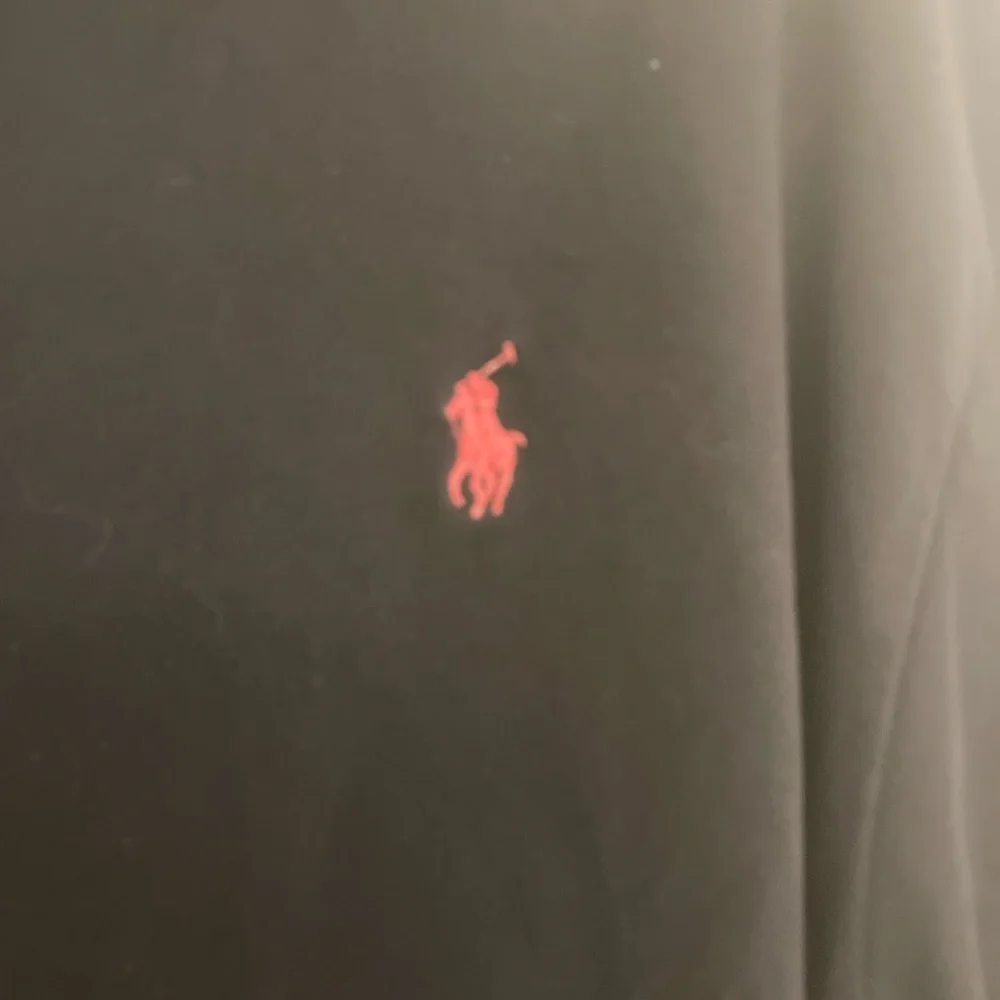 Ralph Lauren Men's Polo Shirt in Black Pink Logo Classic Preppy‎